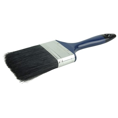 Weiler 3" Varnish Brush, Bristle Fill, 3" Trim Len, Blue Foam Handle 40004